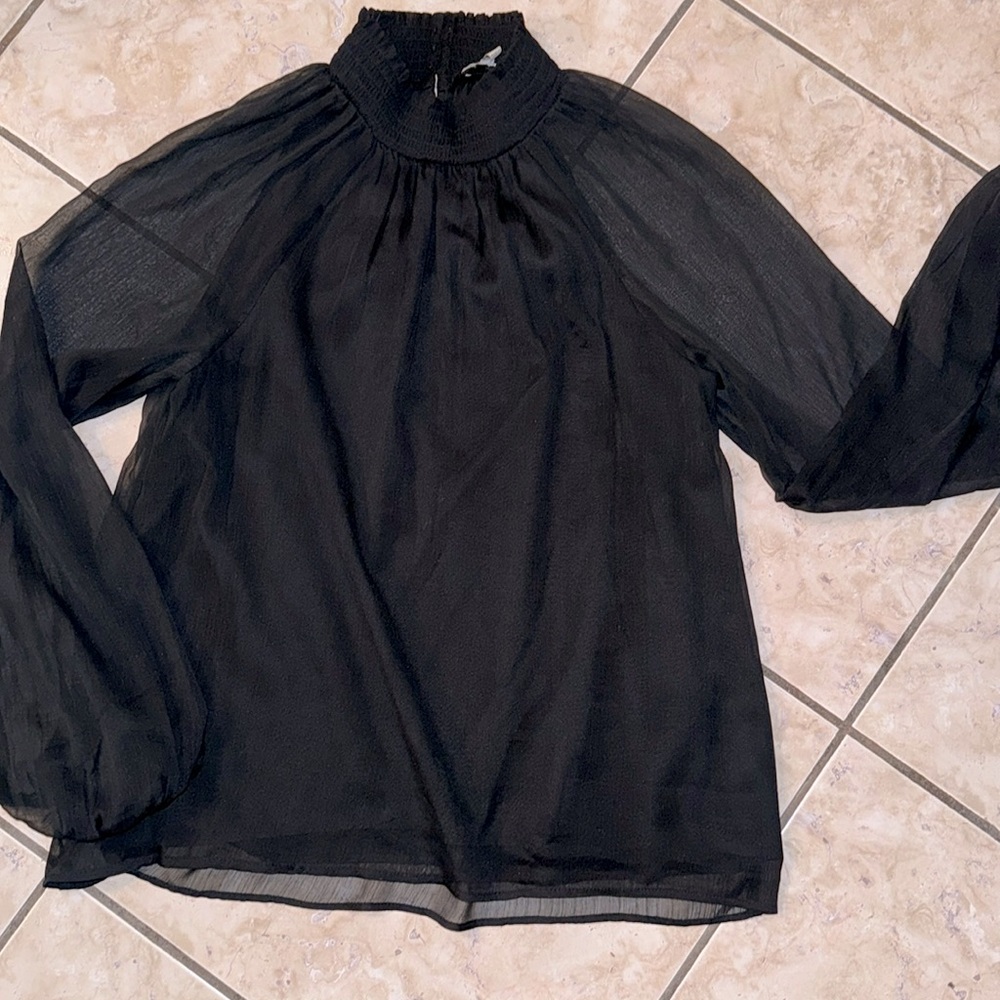 Black Mesh Long Sleeve